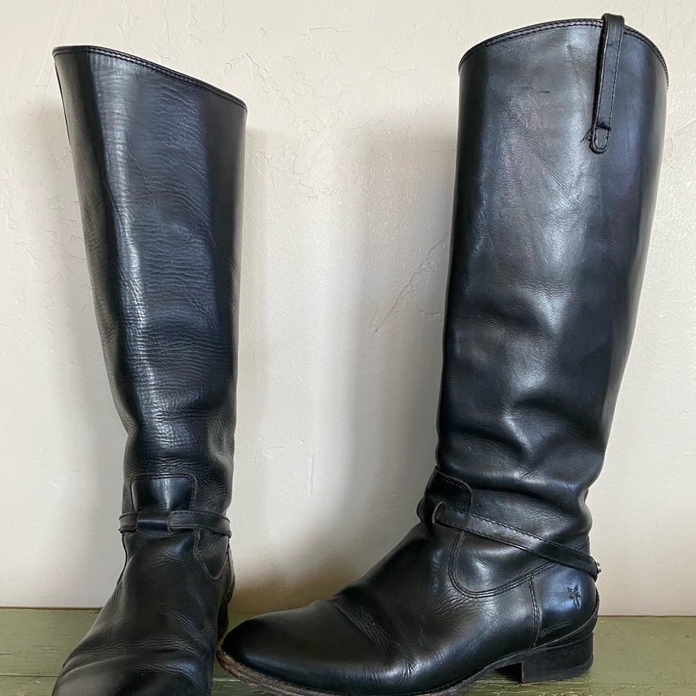 Frye Lindsay Plate Knee High Boots Size 9